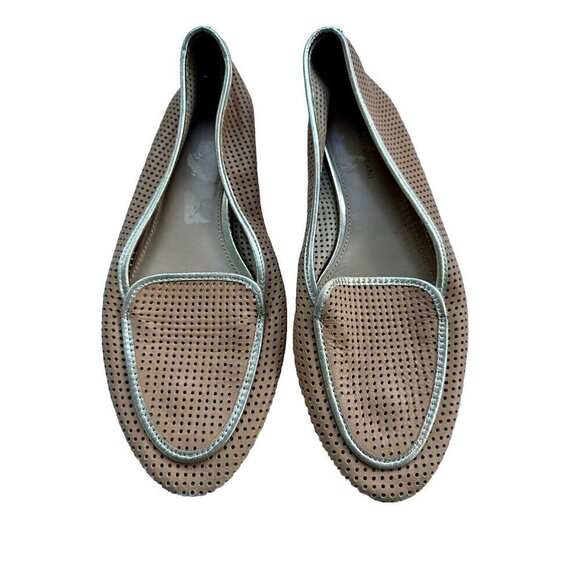 ANTONIO MELANI Shoes - Women's ANTONIO MELANI Shoe US 9M Beige Perforated Soft Leather Loafer Flats